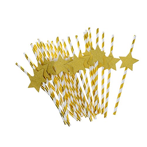 25pcs Pailles Décorative 3D en Papier Paillette...