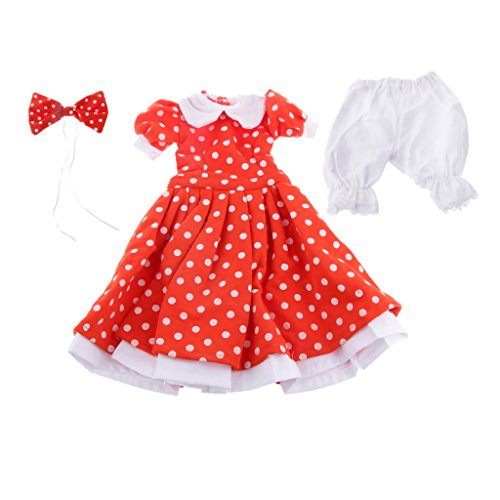 Generic Ensemble de Mini Robe Polka Dot Motif en Pois Pour Poupée 1/3 BJD SD Dolls code EAN 0757563049754 