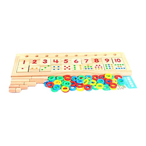 Generic 75pcs Jouet de Calcul Numéros de Compte & Match en Bois Enseignement Mathématiques code EAN 0757563051320 