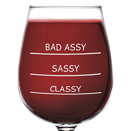 Classy, décorative, Bad ASSY Funny Verre à vin ...