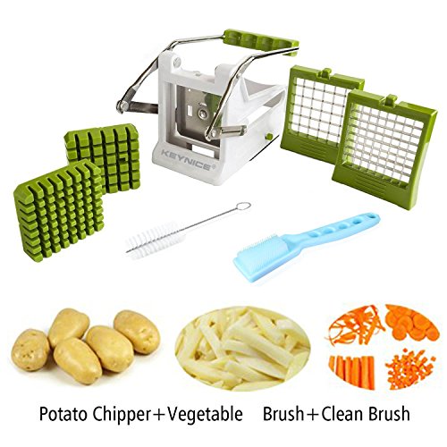 Keynice Coupe frites et Légumes avec 2 lames en...