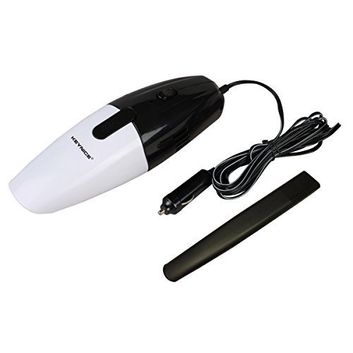 KEYNICE L'aspirateur de Voiture Keynice , 35W 12V, Aspirateur d'ordinateur de bord de poche avec un nez en pivot. L'action cyclonique qu'il emet permet de passer l'aspirateur sur des déchets normaux, 9.9-pieds (3M) Cordon d'alimentation allume cigare, fourni avec un autre long embout. Pour passer l'aspirateur sur le Tissu, la laine et les cheveux ou les poils code EAN 0758910544113 