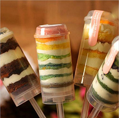 Yuver yuver (TM) 5 pièces dans le monde entier gâteau gâteau Push Push Up Transparent contenants Pop Pour Cupcakes, gâteau glace Crème Moule de cuisson Outils code EAN 0758958275567 
