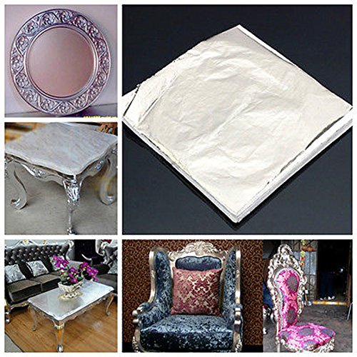 100pcs feuille d'argent imitation papier artisa...