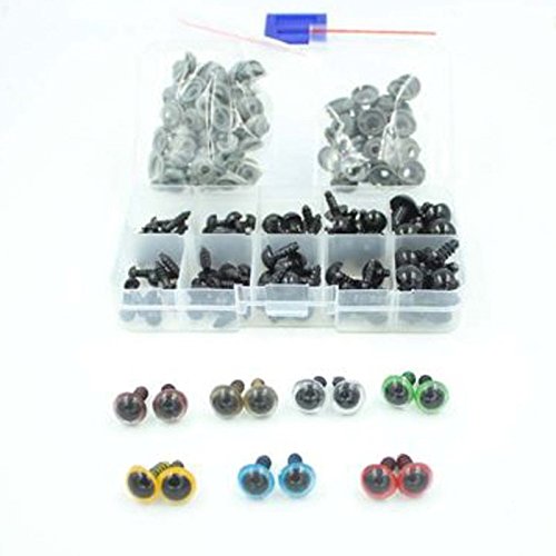 100 x yeux sécurité plastique pour teddy poupée...