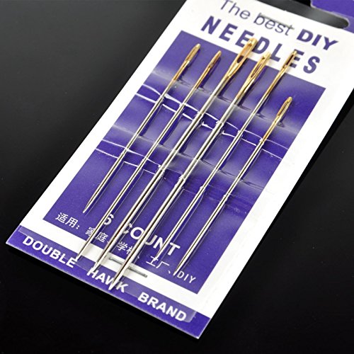 AUAUDATE Bricolage couture aiguille à coudre cuir toile (6pcs /comptage) code EAN 0759218750718 