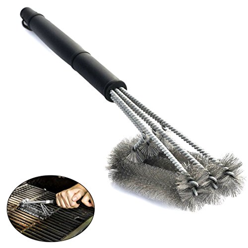 DAN SPEED danspeed 45,7 cm poils Brosse en acier inoxydable Fil Brosse de nettoyage pour barbecue Barbecue avec Poignée de cuisson outil Fournitures style 3 0761290018389 (0761290018389)