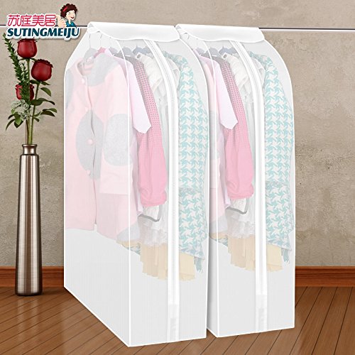 Crazysell CrazySell Lot de 2 housses de protection de vêtements transparentes avec fermeture Éclair et ruban Velcro 0761710171953 (0761710171953)