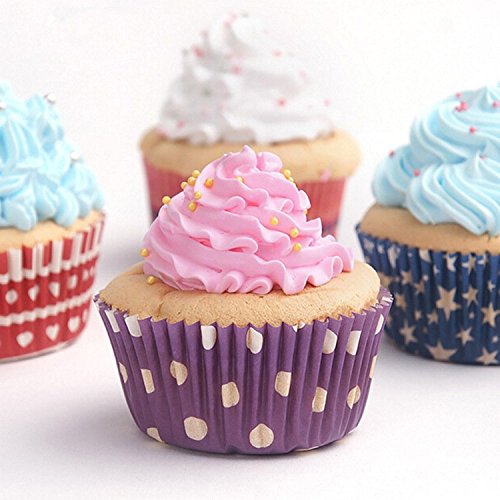 Lot de 1000 caissettes cupcake arc en ciel