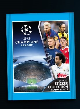 Ligue Des Champions Topps 16/17 Sticker Collection (Box Full) 50 Packs 0762223909231 Champions League 16/17 Ligue Des Champions Topps 16/17 Sticker Collection (Box Full) 50 Packs 0762223909231 Champions League 16/17