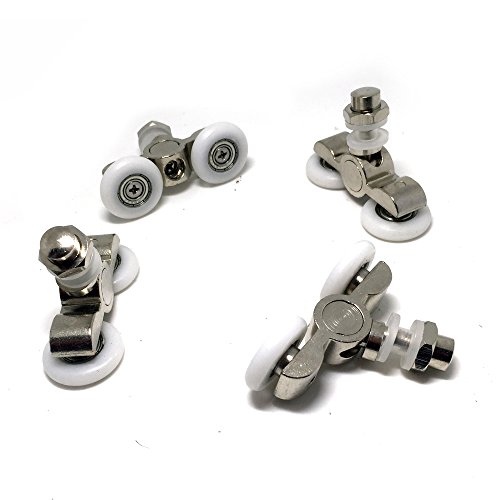 4 roulettes pour porte de douche Roues poulies ...