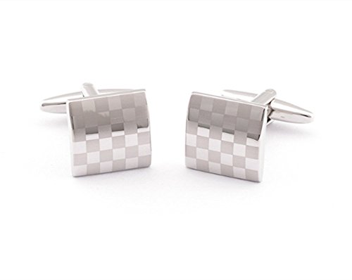 Boutons de manchette plaid fashion cufflinks po...