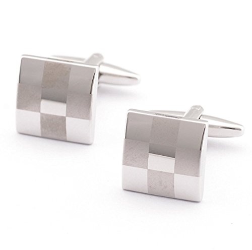 Boutons de manchette plaid fashion cufflinks po...