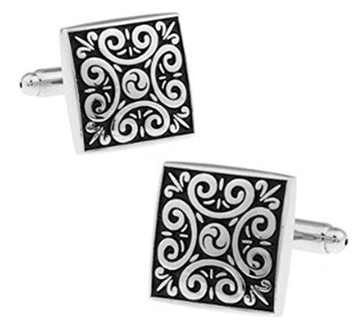 Boutons de manchette motif rétro fashion cuffli...