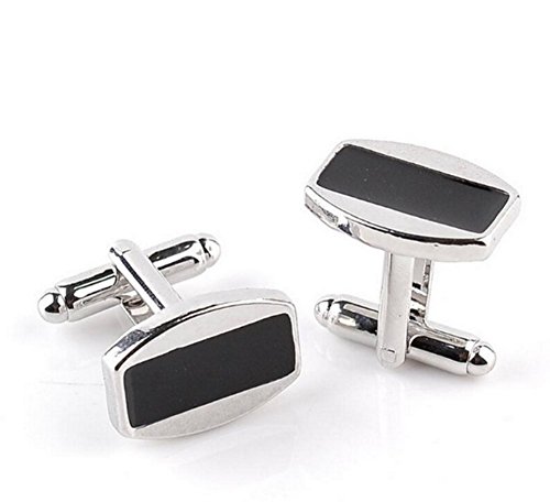 Boutons de manchette noir et blanc fashion cuff...