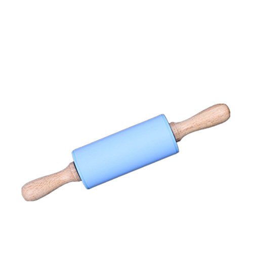 MISITE Mini-rouleau à pâtisserie de farine bâton rouleau cuisinier antiadhésives outils rouleau à pâtisserie en silicone de cuisson (bleu) code EAN 0762360821199 