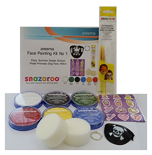 Areema Online Areema Snazaroo Visage Peinture Kit 1 - Lumineux - Été Fête Pâques Halloween Pirate Princesse 0762470999900 (0762470999900)