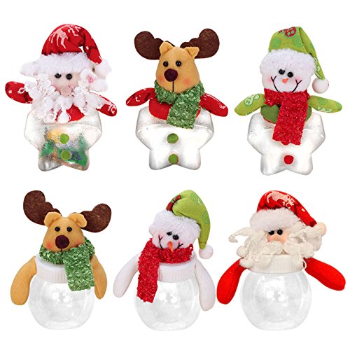 Codinex codinex (TM) # Cu3 New Mini Père Noël cadeau Candy en plastique transparent Sacs de rangement porte bouteille décoration de Noël fournitures 0764288414835 (0764288414835)