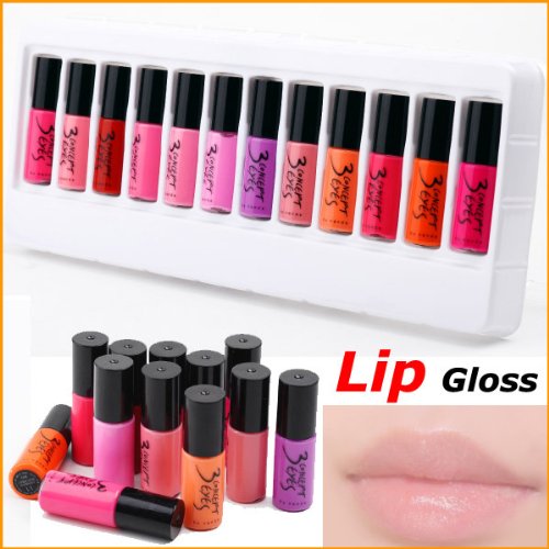 Starvy starvy (TM) 3ce lisse Porter 12 couleurs Brillant à lèvres hydratant maquillage rouge à lèvres gloss à lèvres Taille de l'échantillon code EAN 0764288661710 