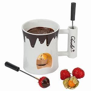 Fondue au chocolat Set de 3. Fondue en céramiqu...