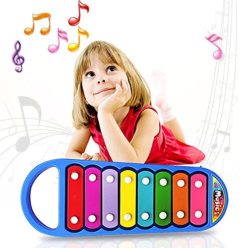Mture Bébés instrument musical, enfant bois instrument musical ,jouet xylophone,sons mélodieux ,de couleur brillante,convient pour les bébés de moins de 12 mois de code EAN 0764880734430 