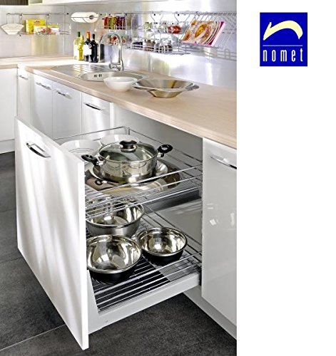 NOMET Toutes les tailles à fermeture douce, Pull Out Cuisine Stockage Extension complète w-2311 600 mm chrome code EAN 0765076236189 