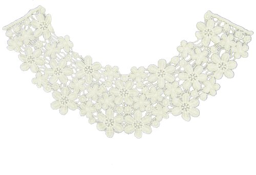 Col Encolure de Fleurs en Coton pour Applique C...