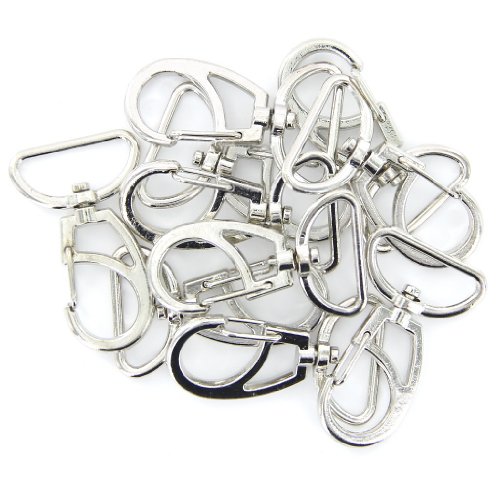 10pcs Mousquetons Pivotants de Couleur d'Argent...