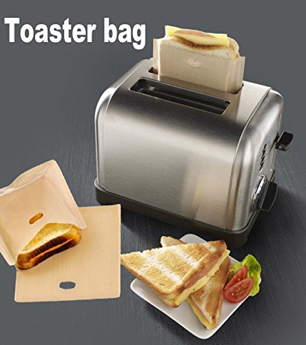 ALAIX Grille-pain sacs réutilisables 100 utilisation non-stick sandwich / snack faire cheeze toasties dans un gril sac grille-pain, 2 pack 0767278580930 (0767278580930)