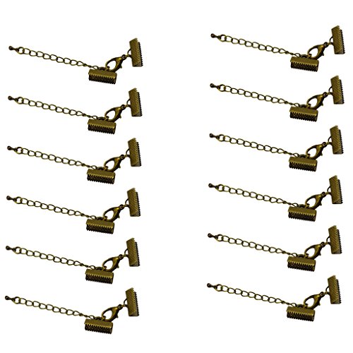 12pcs Fermoir Clip avec Chaîne d'Extension Rall...