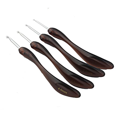 8 Tailles Aiguilles Crochets à Tricot Métal Têt...