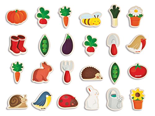 - j08156 - magnets bois jardin - 24 pcs