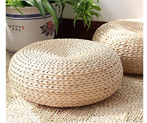 Home-LB Fabriqué à la main en tricot respirant rembourré respectueux de l'environnement Enveloppe de maïs Siège Coussin rond 0767900091445 (0767900091445)
