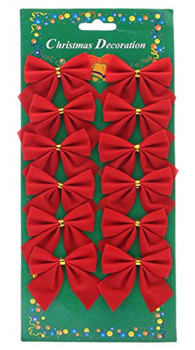 12pc nœud tissu décoration cadeau noël papillon...