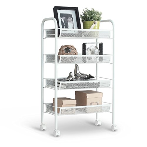 Chariot de service desserte à roulettes avec 4 ...