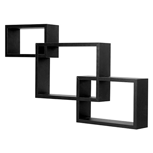 Lot de 3 étagères murales flottantes rectangula...