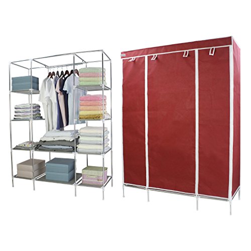 Armoire de rangement penderie de vêtement pliab...