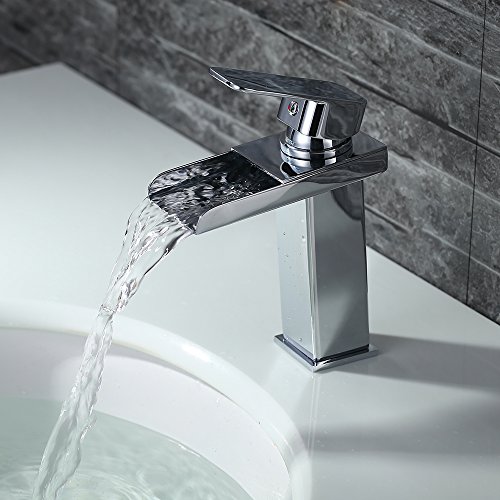 Robinet cascade mitigeur chromé en laiton monot...