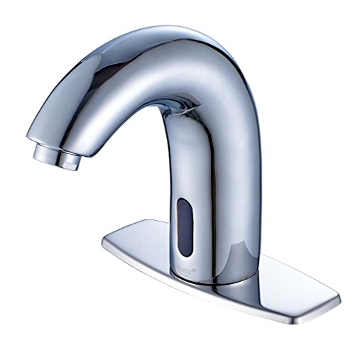 Elégant robinet de lavabo mitigeur chromé autom...