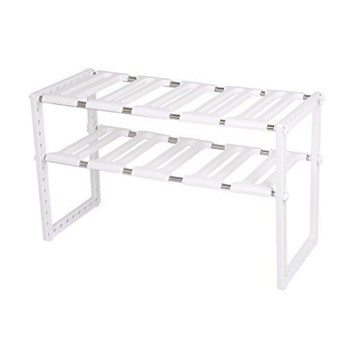 Anten Réduction pour Prime Day: Anten® Étagère télescopable de rangement en Acier Inox + plastique, étagère pour Cuisine, Évier de la cuisine code EAN 0768430314226 