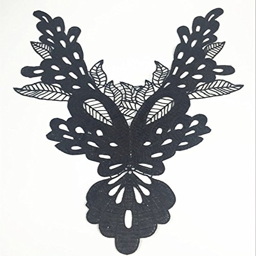 Dentelle écrue Ancienne Fleur Applique Polyeste...