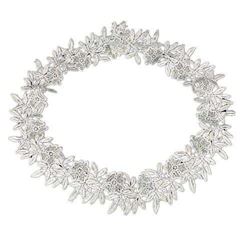 3yard Brodé Dentelle Florale Appliques Garnitur...