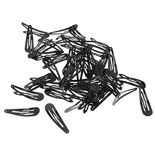 50pcs Clips Snap Noir Enclenchent Pinces à Chev...