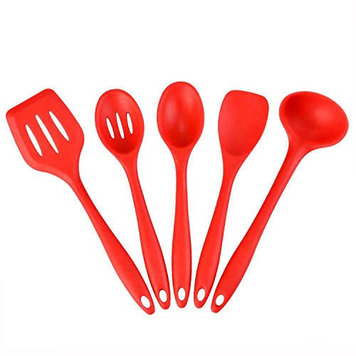 5 piece premium silicone pâtissier set - spatul...