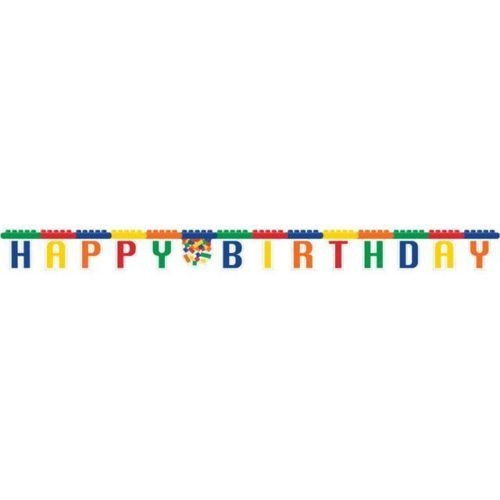 Block Party Creative Converting Block Party Large Jointed Happy Birthday Banner by Block Party code EAN 0777904169842 