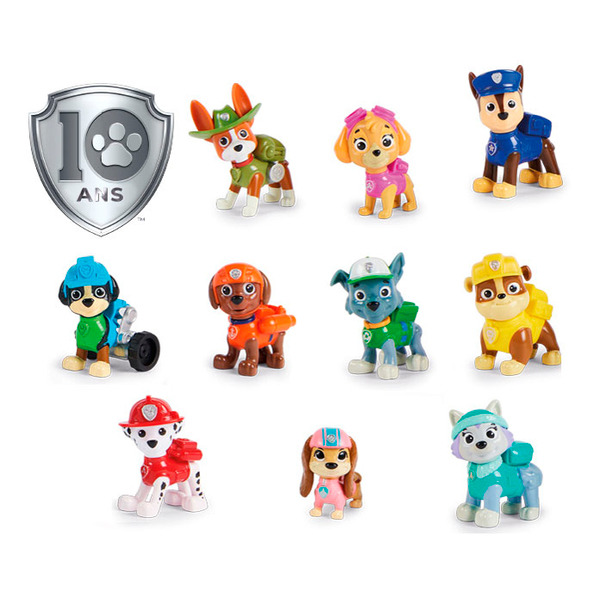 PAW PATROL Multipack 10 Figurines "10ème anniversaire La Pat' Patrouille" code EAN 0778988435922 