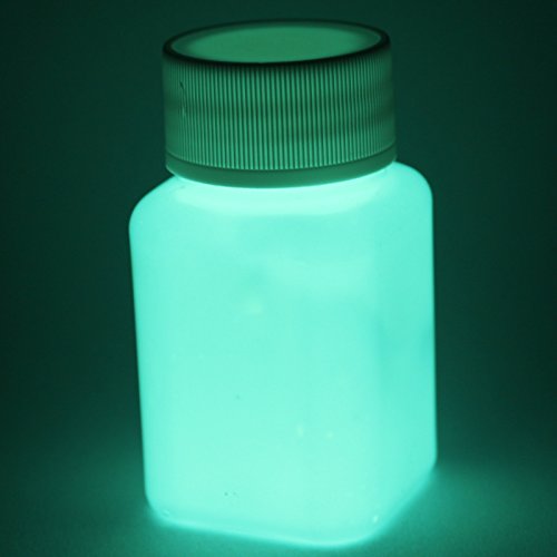 lumentics Excellente couleur lumineuse - Peinture phosphorescente très lumineux, Peinture lumineuse, Couleur professionnelle, lumière noire UV (aluminate de strontium | Non toxique | ultra résistant) (100 ml, Bleu) code EAN 0779205883052 