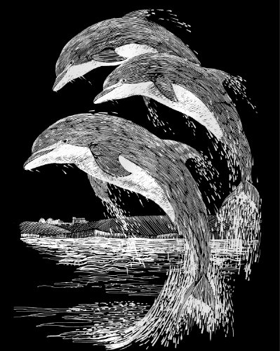 Griffoir image argent dauphins