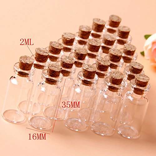 Gaohou Ensemble de 20 flacons en verre avec bou...