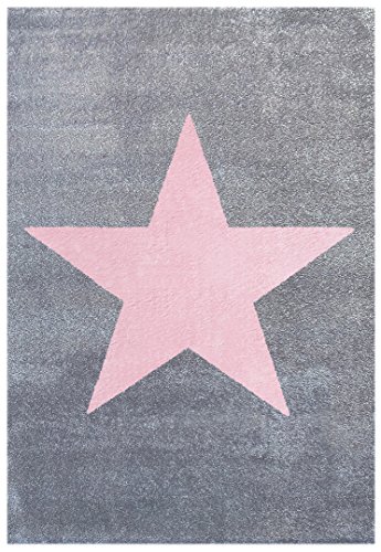 Livone Tapis enfants Happy Rugs ÉTOILE gris/rose 120x180 cm code EAN 0782298321349 